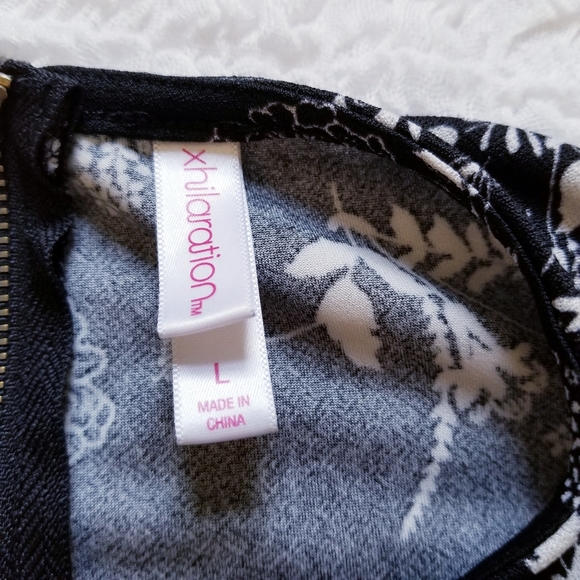 Xhilaration Fit and Flare Floral Dress with Ruffle - Picture 3 of 5